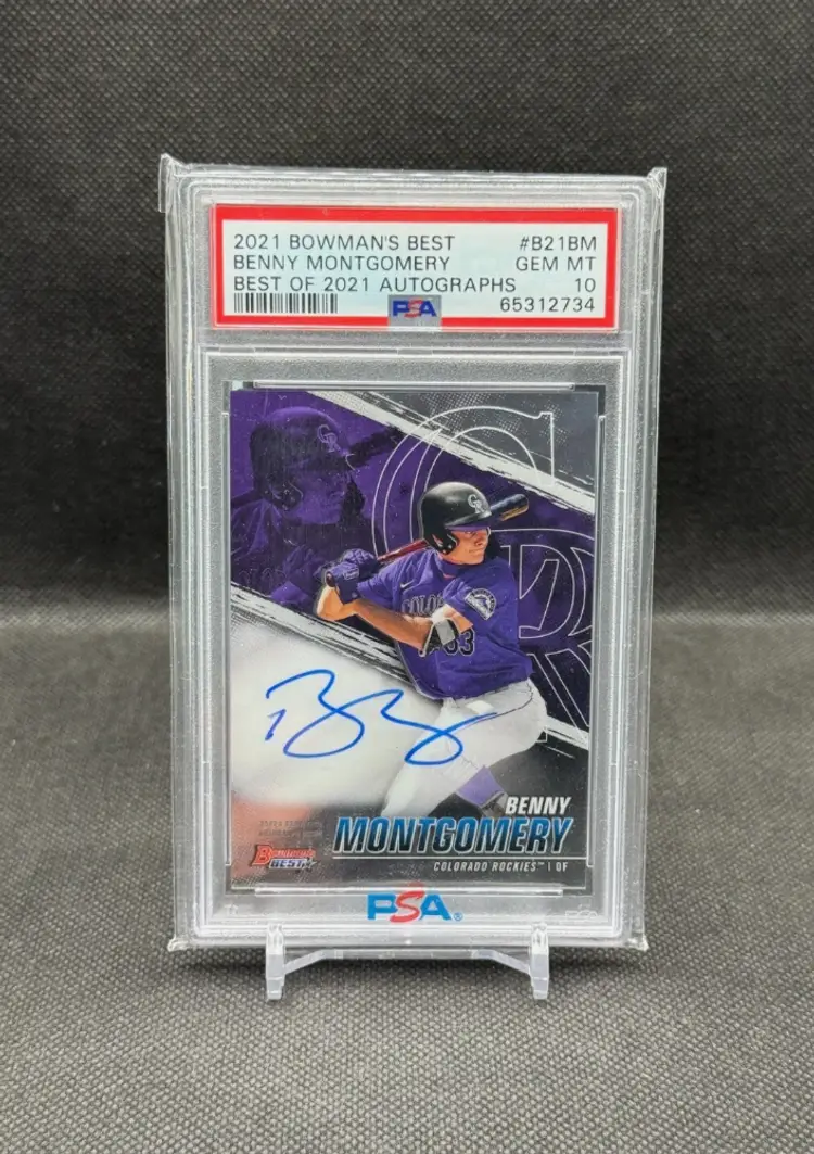 Benny Montgomery 2021 Bowman's Best Best of 2021 Autographs PSA 10