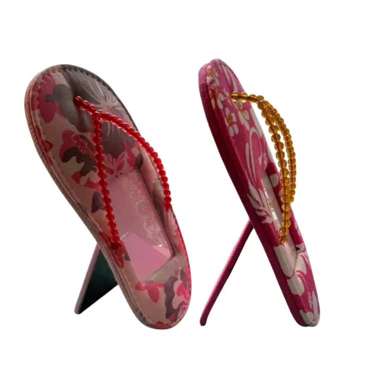 Pink Floral Flip Flop Frame 1x2.5 “