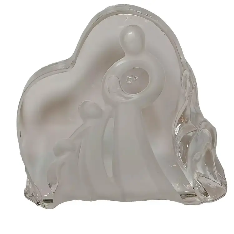 2003 Enesco "Motherhood" Glass Figure by Kim Lawrence 114659 Art Glass Sculpture