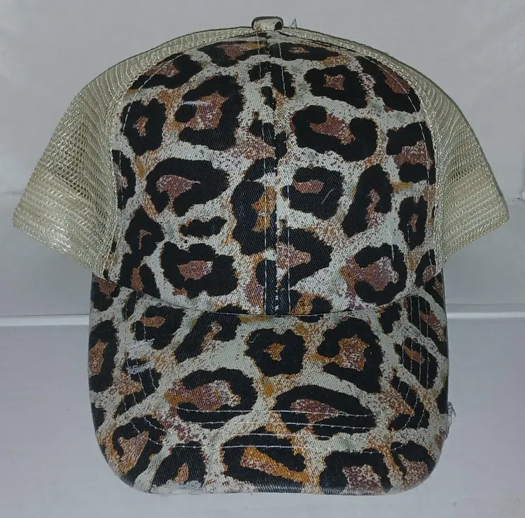 Cheetah Hat Adjustable Adult Size Smoke Free