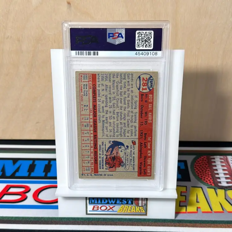 Gail Harris #281 PSA 4 1957 Topps New York Giants