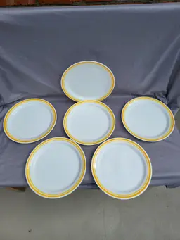 Corelle By Corning ' Citrus' Dinner Plate Lot Of 6 Preowned