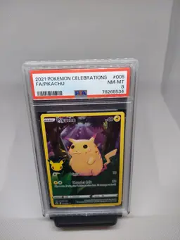 2021 Full Art Pikachu PSA 8