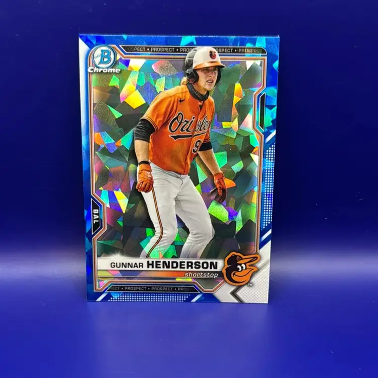 Gunnar Henderson 2021 Bowman Draft Chrome Sapphire Baltimore Orioles