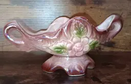 Vintage Pinks and Purple Lusterware Sugar Bowl or Planter