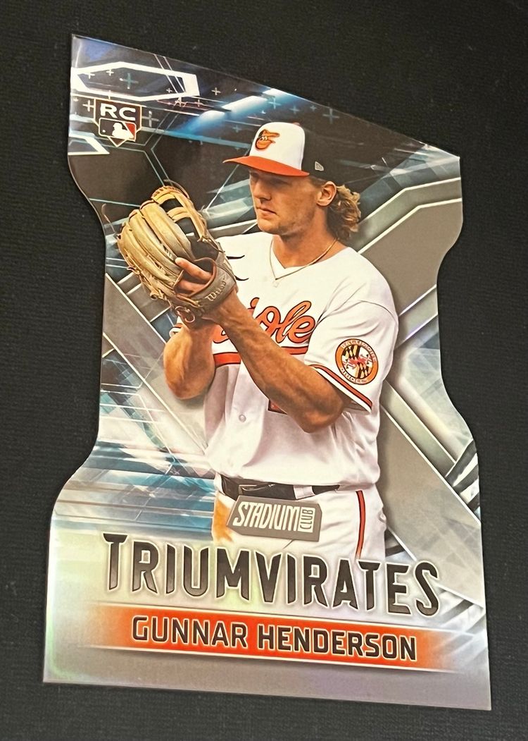 Gunnar Henderson 2023 Topps Stadium Club Triumvirates Refractor #T-3 Rookie RC Baltimore Orioles