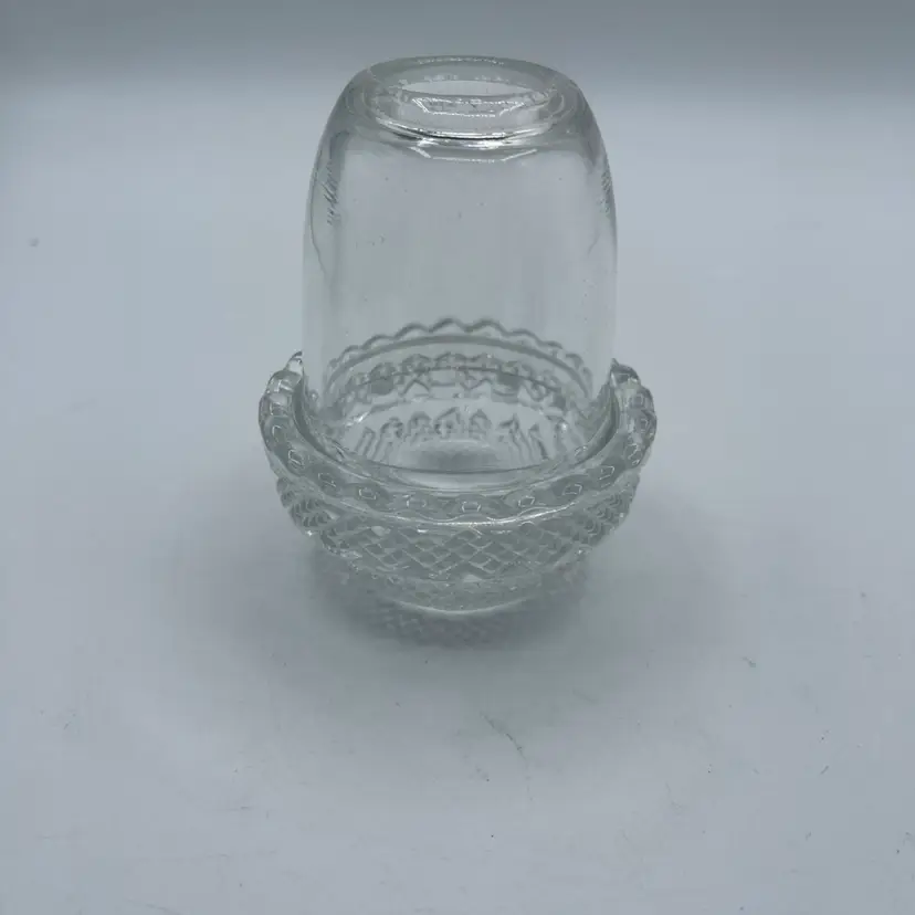 Mosser Clear Top Clear Bottom Fairy Lamp  3.75” Marked M For Mosser In Base