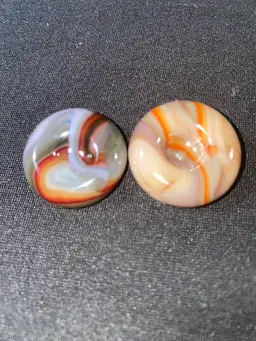 #06 - 2 Jabo/Das Slag Glass Marble Stands