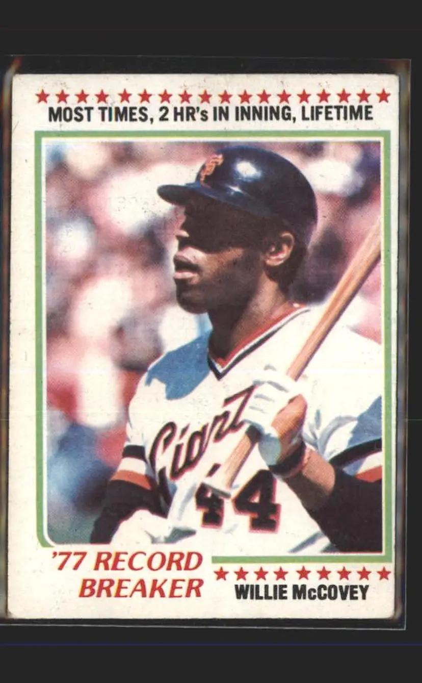 1978 Topps #3 Willie McCovey - (137) - San Francisco Giants