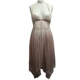 BCBGMaxAzria Gradient Sequin
Handkerchief Hem Tulle Party Dress Size S