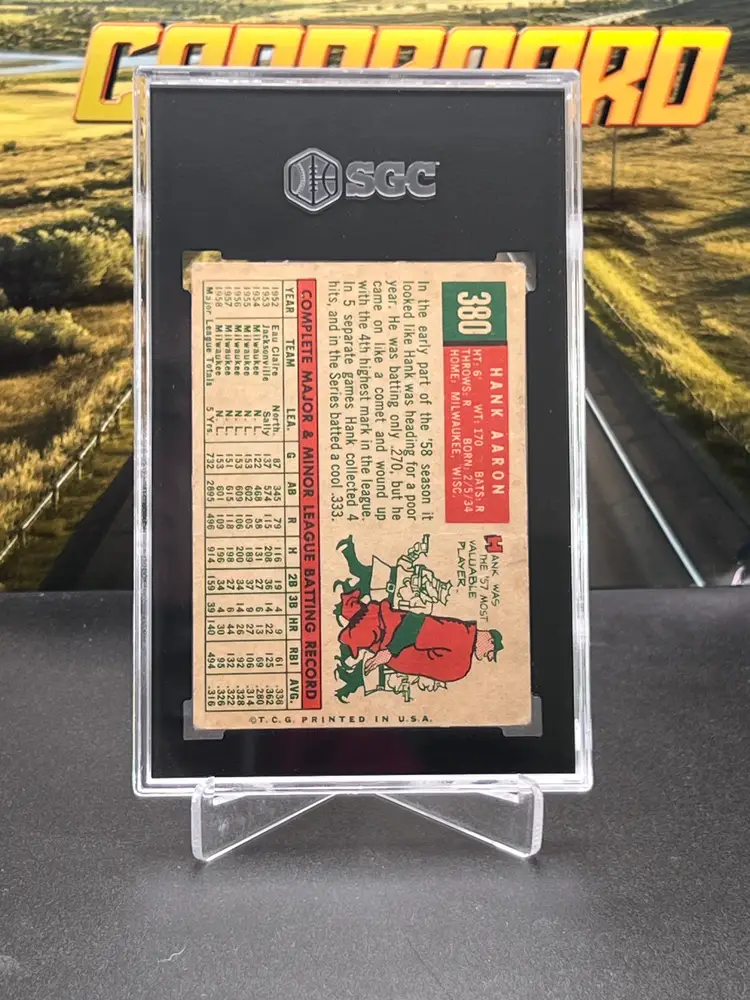 Hank Aaron 1959 Topps SGC 2