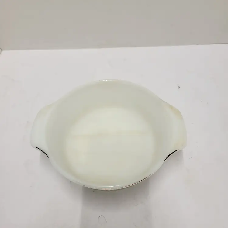 Vintage Anchor Hocking Fire King 1 Qt 436 Round Retro Casserole Dish Vegetables