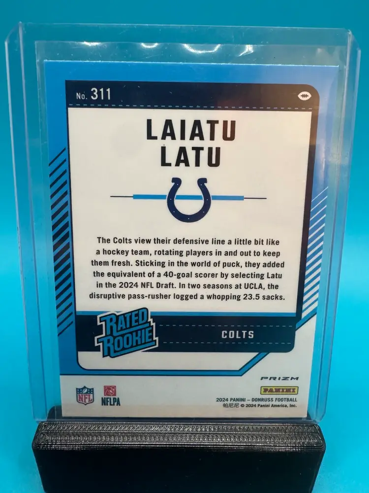 Laiatu Latu Optic Rated Rookie Red Pandora Indianapolis Colts