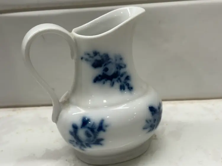 Hitchenreuther German Self Classic Miniature Blue And White Pitcher