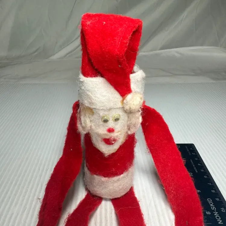 Homemade Toilet Roll Craft Santa Clause Made By Hand Needs To Be Cleaned