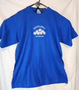 Interlaken Switzerland Best Millenium T-Shirt Embroidered Edelweiss Patch XL