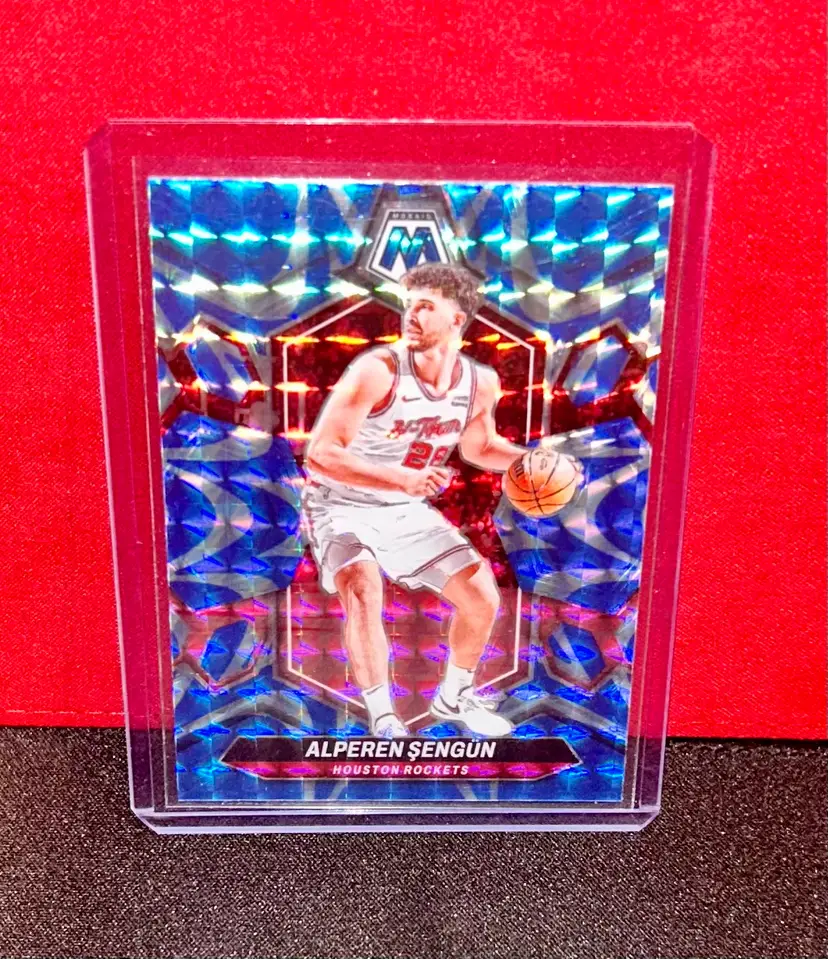 Alperen Sengun Mosaic Basketball Card - Houston Rockets Star