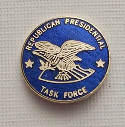 Republican Presidential Task Force Pin Gold Tone