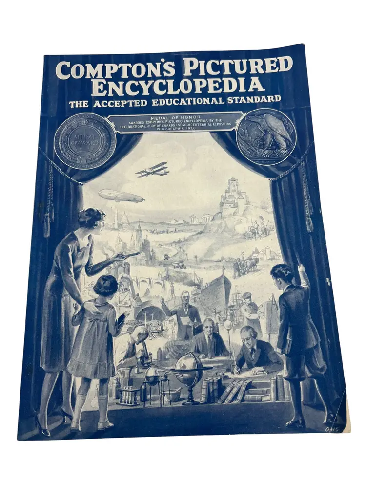 1928 Compton's Pictured Encyclopedia Teacher Sample Booklet Illustrated Chicago