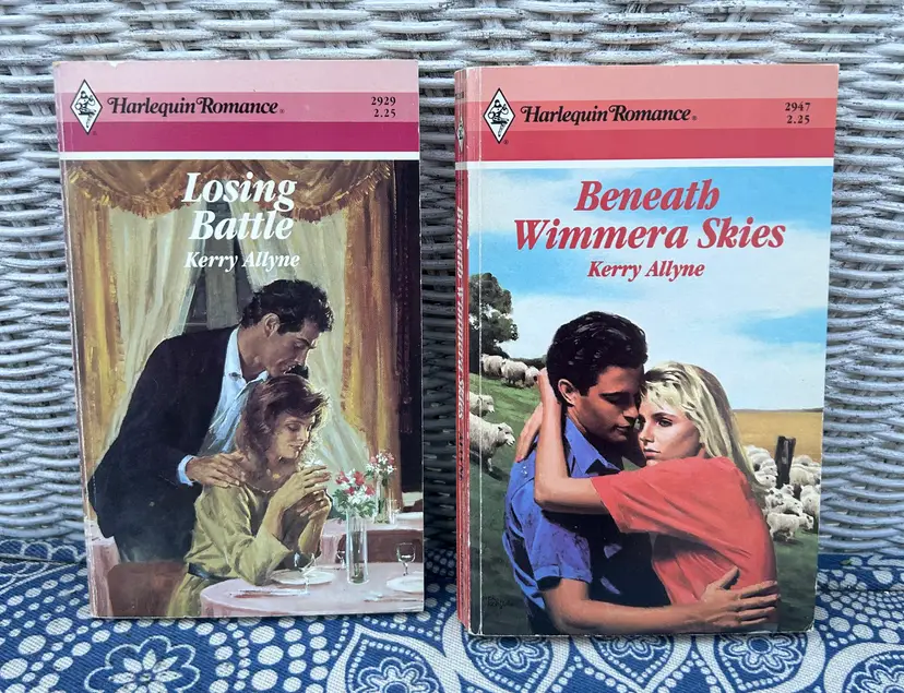 Vintage Set of 2 Kerry Allyne 1980s Paperback Harlequin Romance Novels