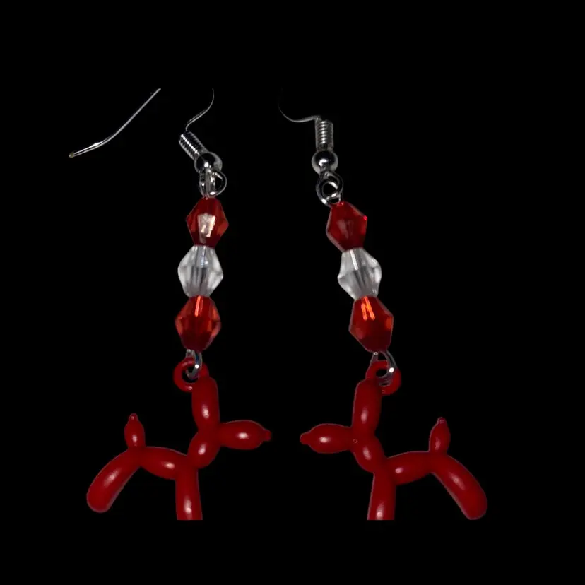 #01- Fun Balloon Dog Earrings, Made With Love, By Me!