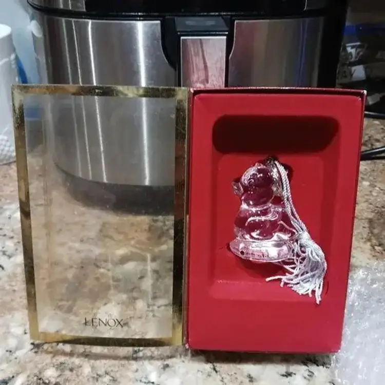 LENOX 2002 Baby's First Christmas Ducky Crystal Christmas Ornament