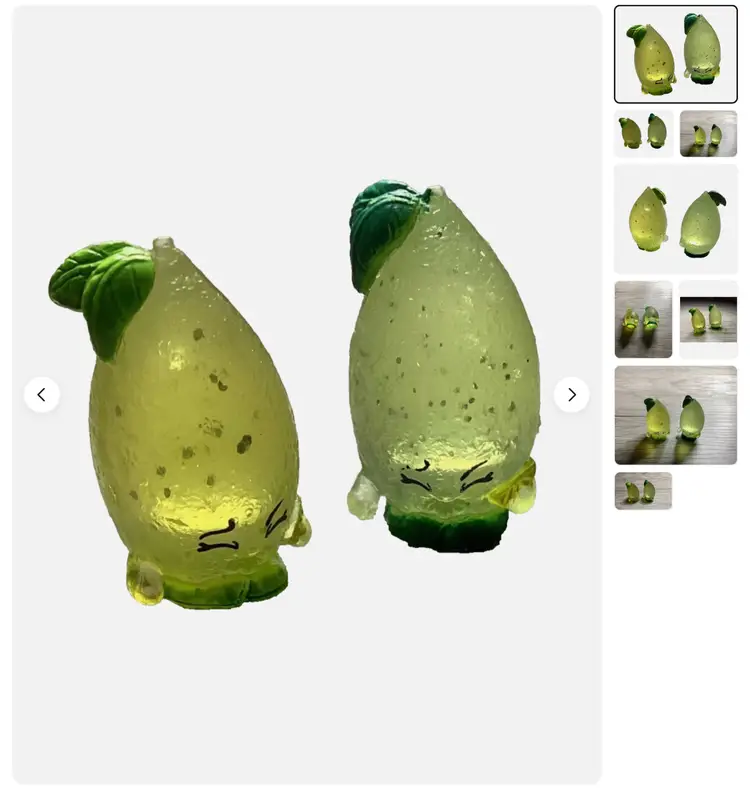 Shopkins Sour Lemon Crystal Glitz Glitter Set of 2 RARE