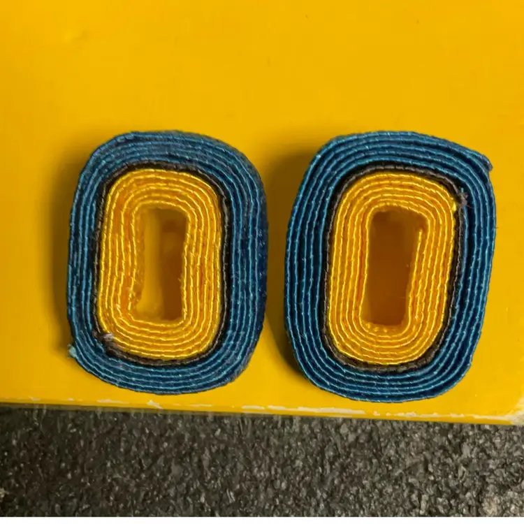 Blue And Yellow Spare 90s Earrings