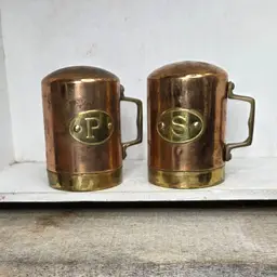 Copper & Brass Salt & Pepper Shakers