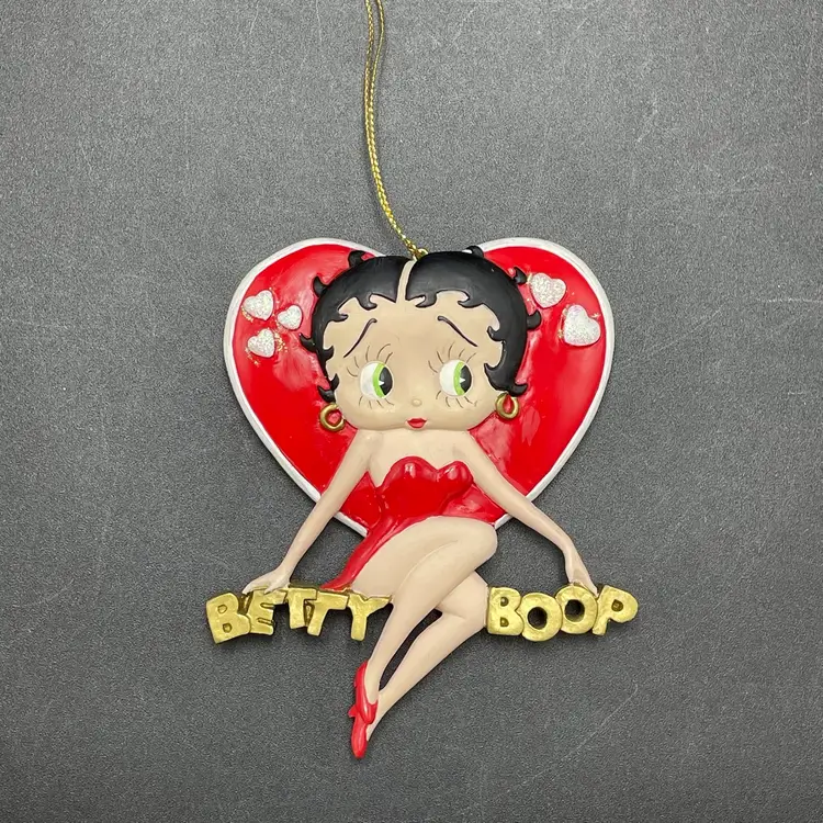 Kurt Adler Betty Boop with Heart Christmas Ornament Valentine's Day VTG 1998