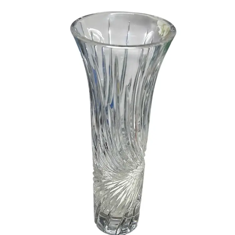 Vintage Cut Crystal That Reflects Light Brilliantly. Flare Shaped & Tall - Perfect
For Long Stemmed Flowers.