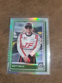 2025 Panini Donruss Racing Matt Mills Silver Prizm