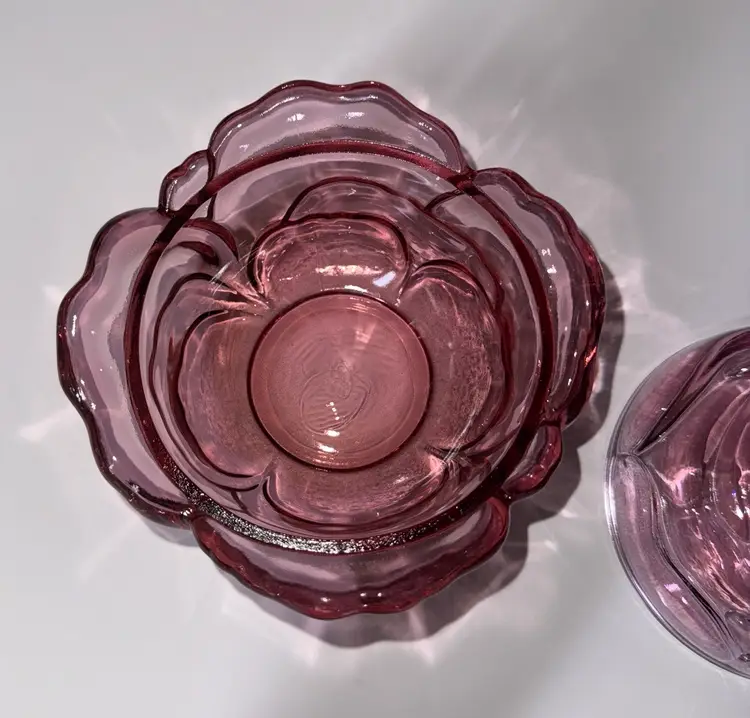 Fenton Butterfly Rose Bowl with Lid