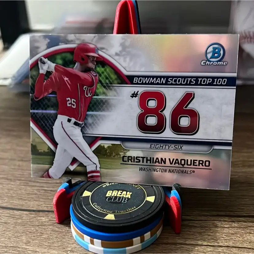 Christhian Vaquero 2023 Bowman Chrome Scouts Top 100 Refractor Washington Nationals