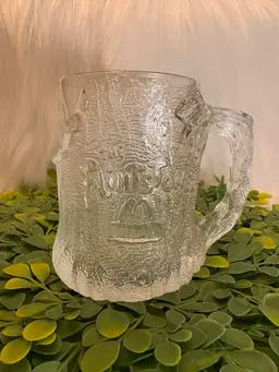 Vintage Flintstones Glass Mug RocDonald’s 1993 Treemendous - Made In France