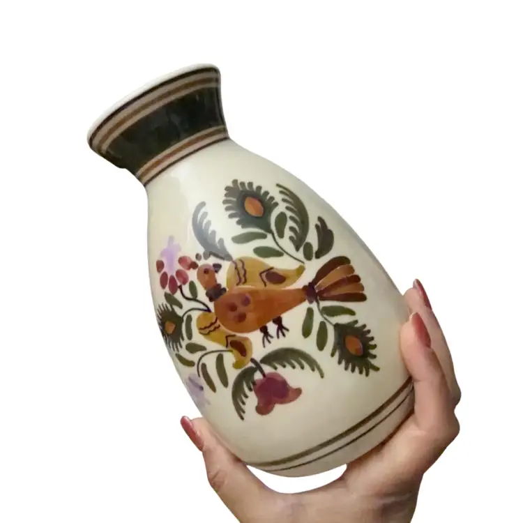 Beautiful Bird Motif Greek Pottery Vase