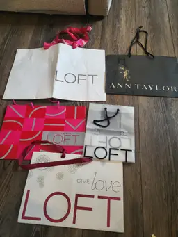 LOFT Ann Taylor Shopping Gift Bag Lot of 5