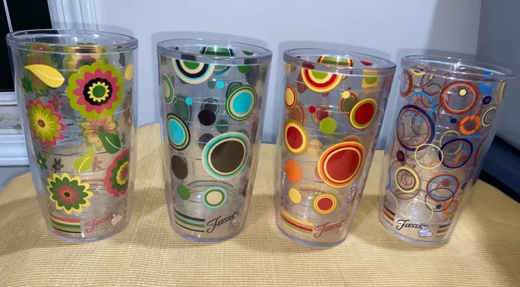 Tervis Set Of 4 Fiesta 16 Oz Insulated Tumblers
