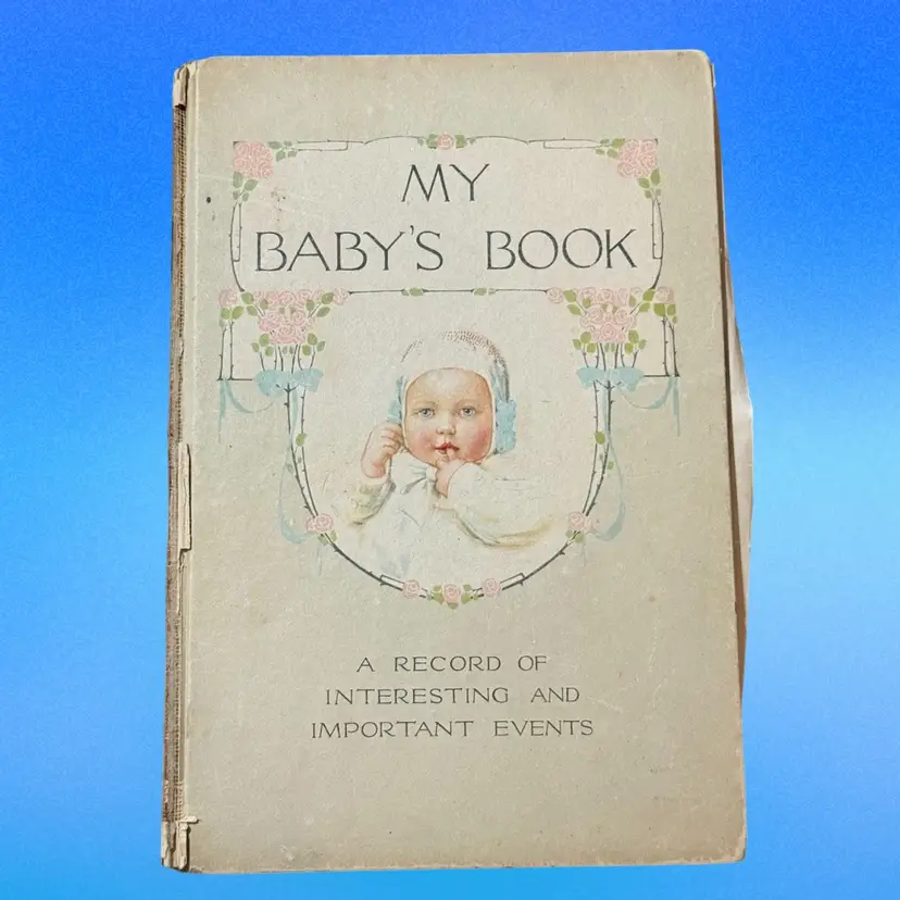 Vintage My Baby’s Book of Elsie Jeanne Fraser (born 1921) Memento Book (KK)