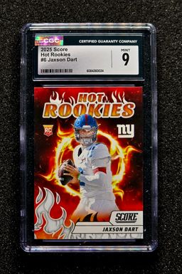 2025 Score Hot Rookies #6 JAXSON DART RC Rookie Mint CGC 9