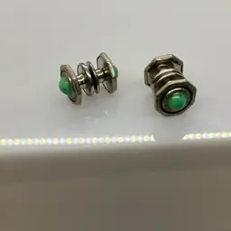 1920’s Enamel Green Pecking  Button Cuffs , Vintage