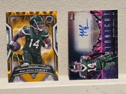 Malachi Corley 2 Card Lot - Midnight Auto / Resurgence Gold Lava Surge /50