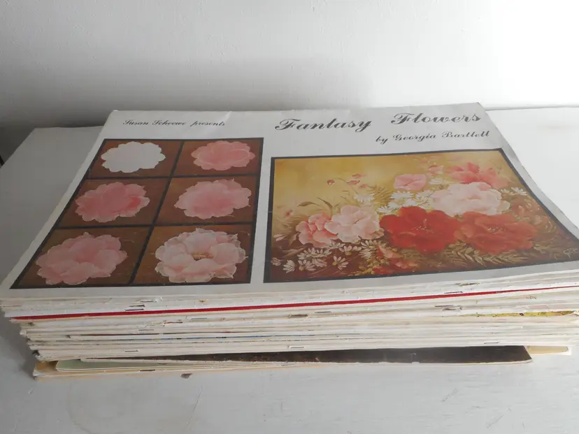 Vintage Lot 30 Scheewe Painting books Workbooks Patterns Tole Oil 1970s