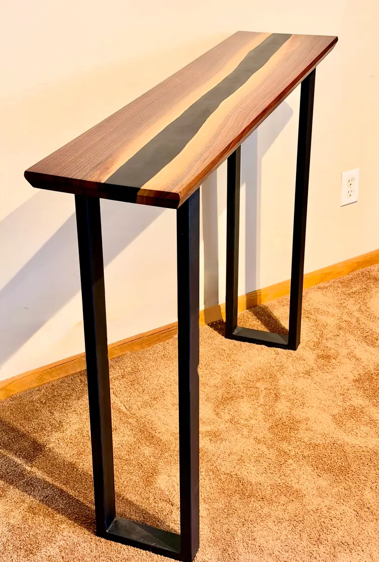 Black Walnut River Console Table