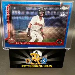 Rinkuu Nishida 2025 Topps Chrome Pro Debut Blue Refractor 43/150