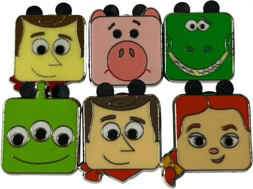 Lot of 6 Disney Trading Pins Toy Story Woody Jessie Alien Rex Hamm