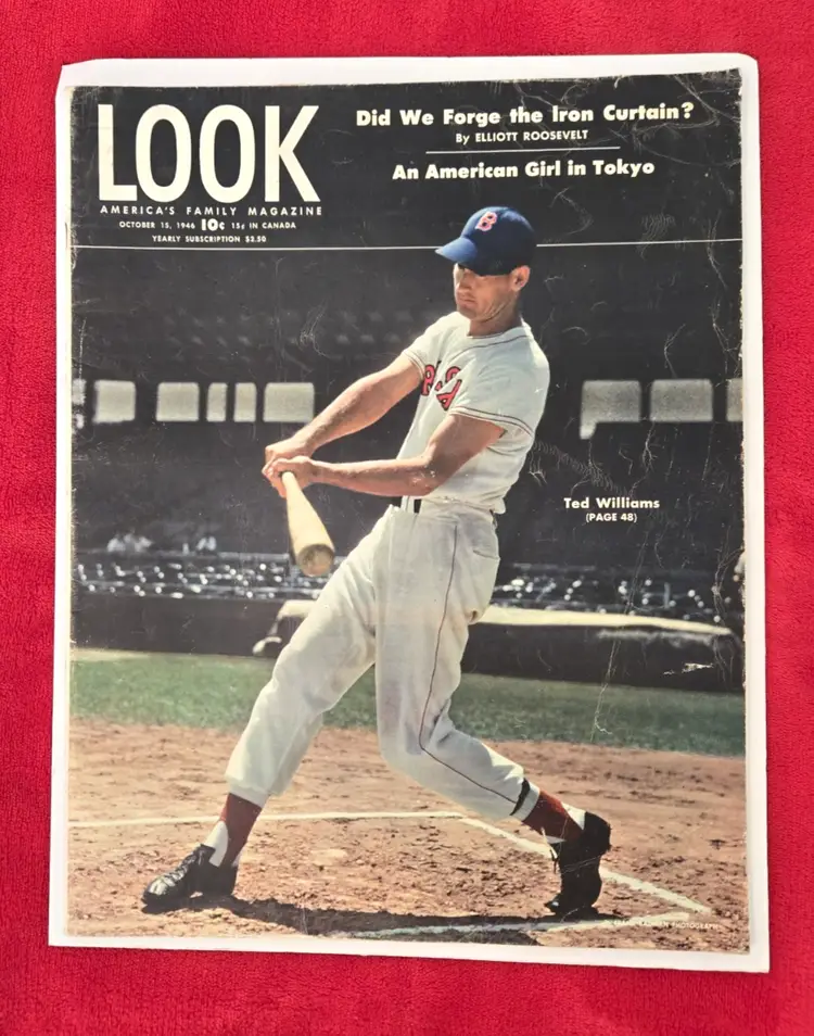 Look Magazine October 15 1946 Ted Williams Red Sox American Girl Tokyo Gary Coop