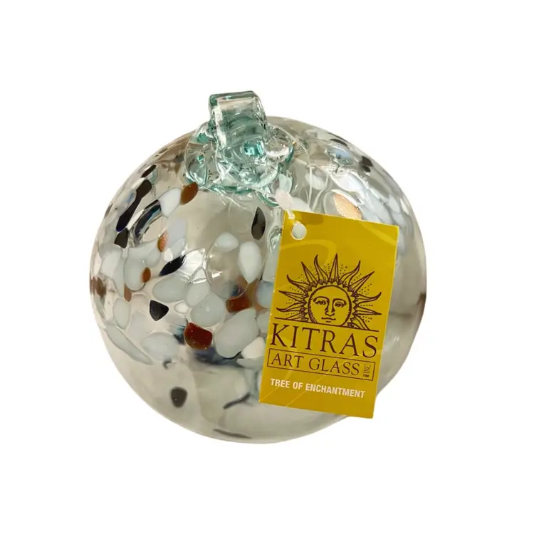 BLOWN GLASS ORB
ORNAMENT Tree Of Enchantment Collection
By Kitras Art Glass Inc
Fergus Ontario Canada