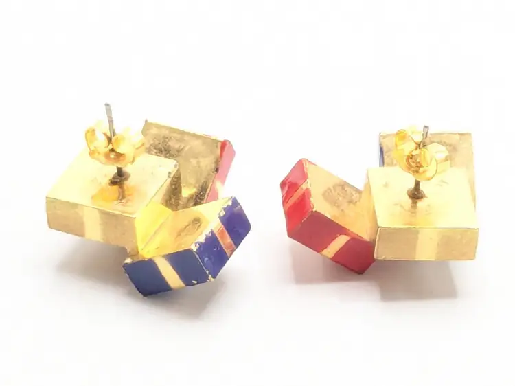 Vintage Avon Christmas Package Gifts Pierced Earrings Holiday Jewelry