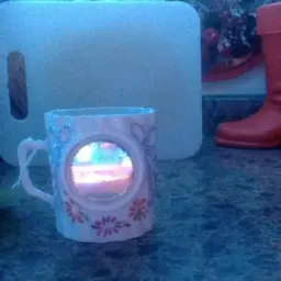 Antique Porcelain German Shaving Mug with Mirror and Front Shelf    $16.